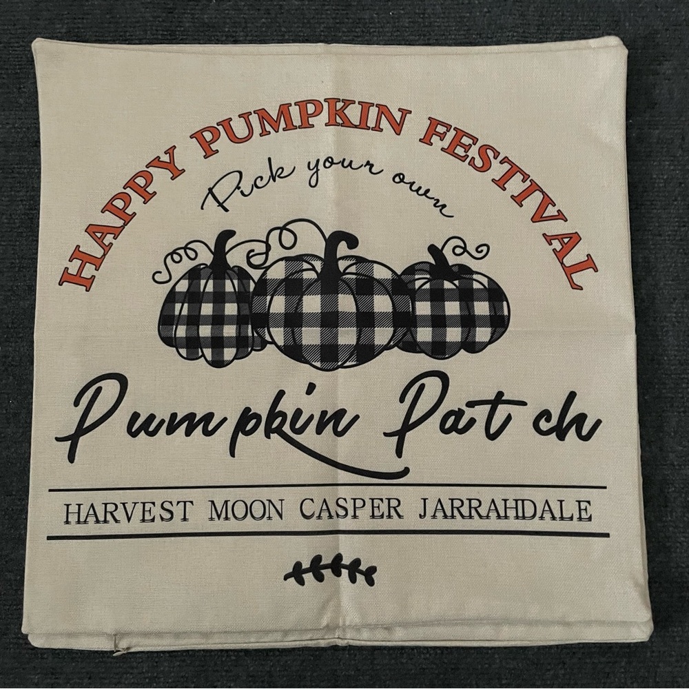 Fall Autumn Pumpkin Decorative Throw Pillow Covers Square Pillow Cases 20X20 - Picture 4 of 4